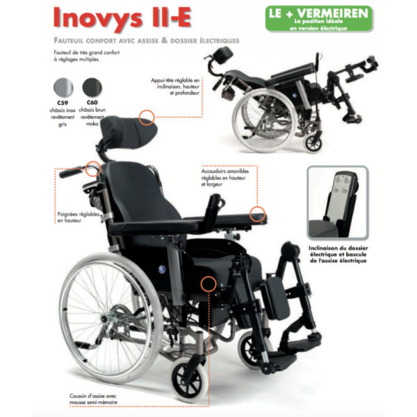 Fauteuil roulant électrique confort Inovys II-E